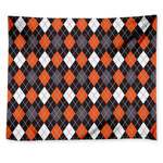 Halloween Argyle Pattern Print Tapestry