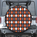 Halloween Argyle Pattern Print Tire Cover