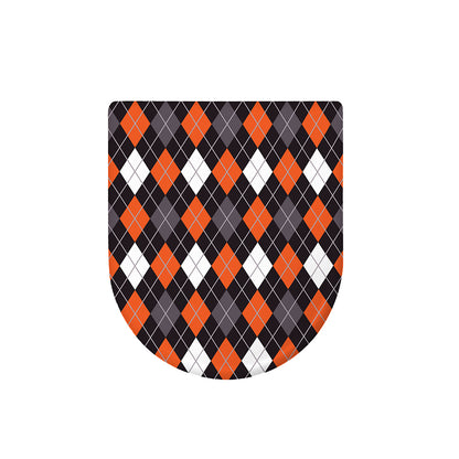 Halloween Argyle Pattern Print Toilet Lid Cover