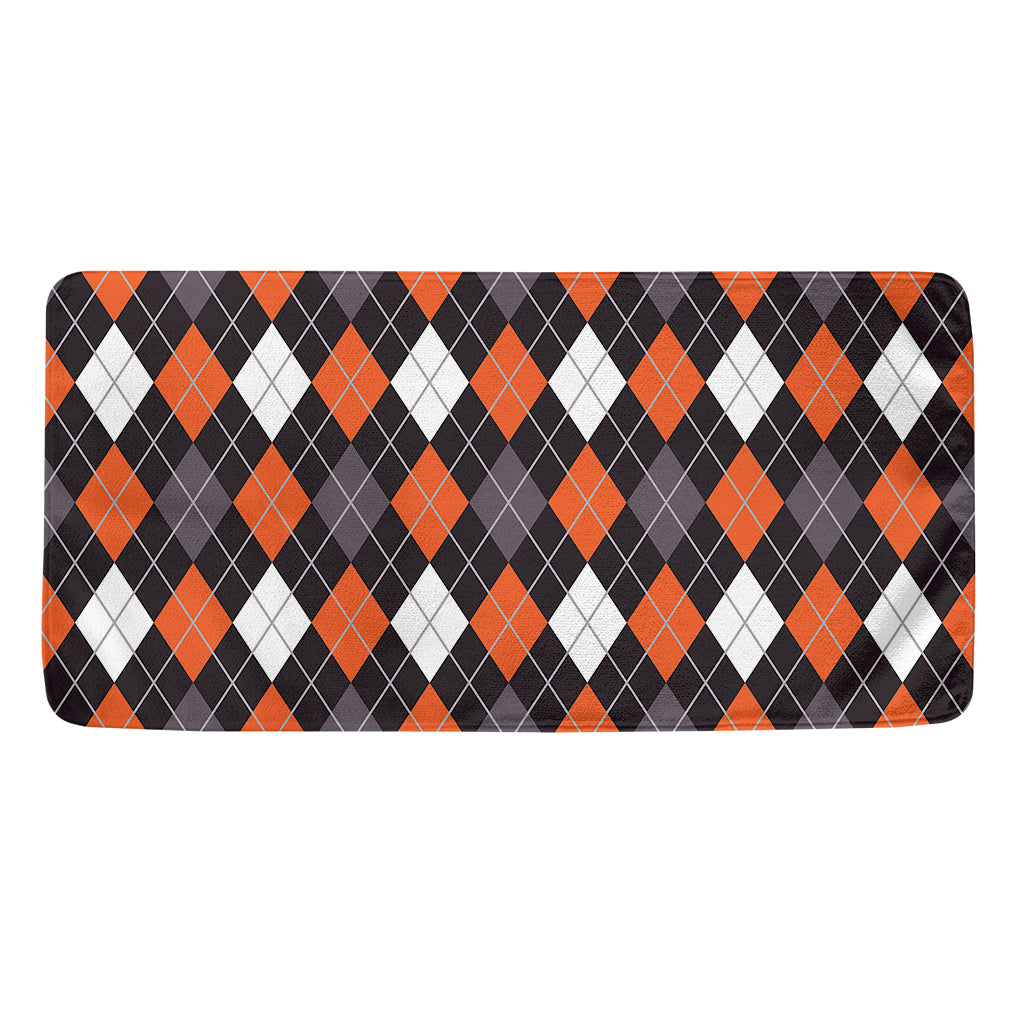 Halloween Argyle Pattern Print Towel