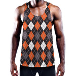 Halloween Argyle Pattern Print Training Tank Top