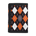 Halloween Argyle Pattern Print Trifold Wallet