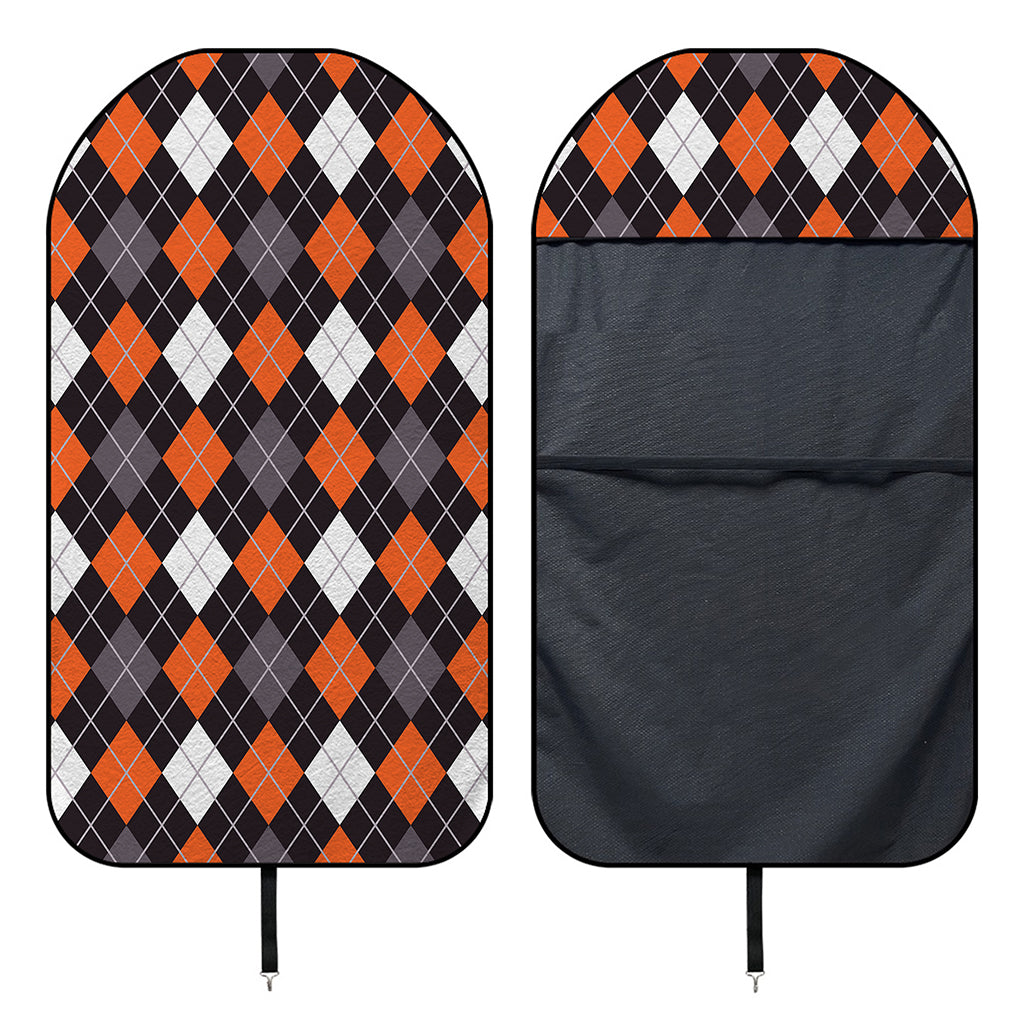 Halloween Argyle Pattern Print Waterproof Car Seat Cover