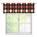 Halloween Argyle Pattern Print Window Valance