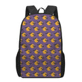 Halloween Bat And Moon Pattern Print 17 Inch Backpack
