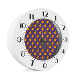 Halloween Bat And Moon Pattern Print Alarm Clock