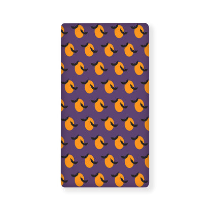 Halloween Bat And Moon Pattern Print Baby Crib Sheet