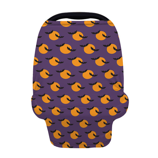 Halloween Bat And Moon Pattern Print Baby Seat Cover