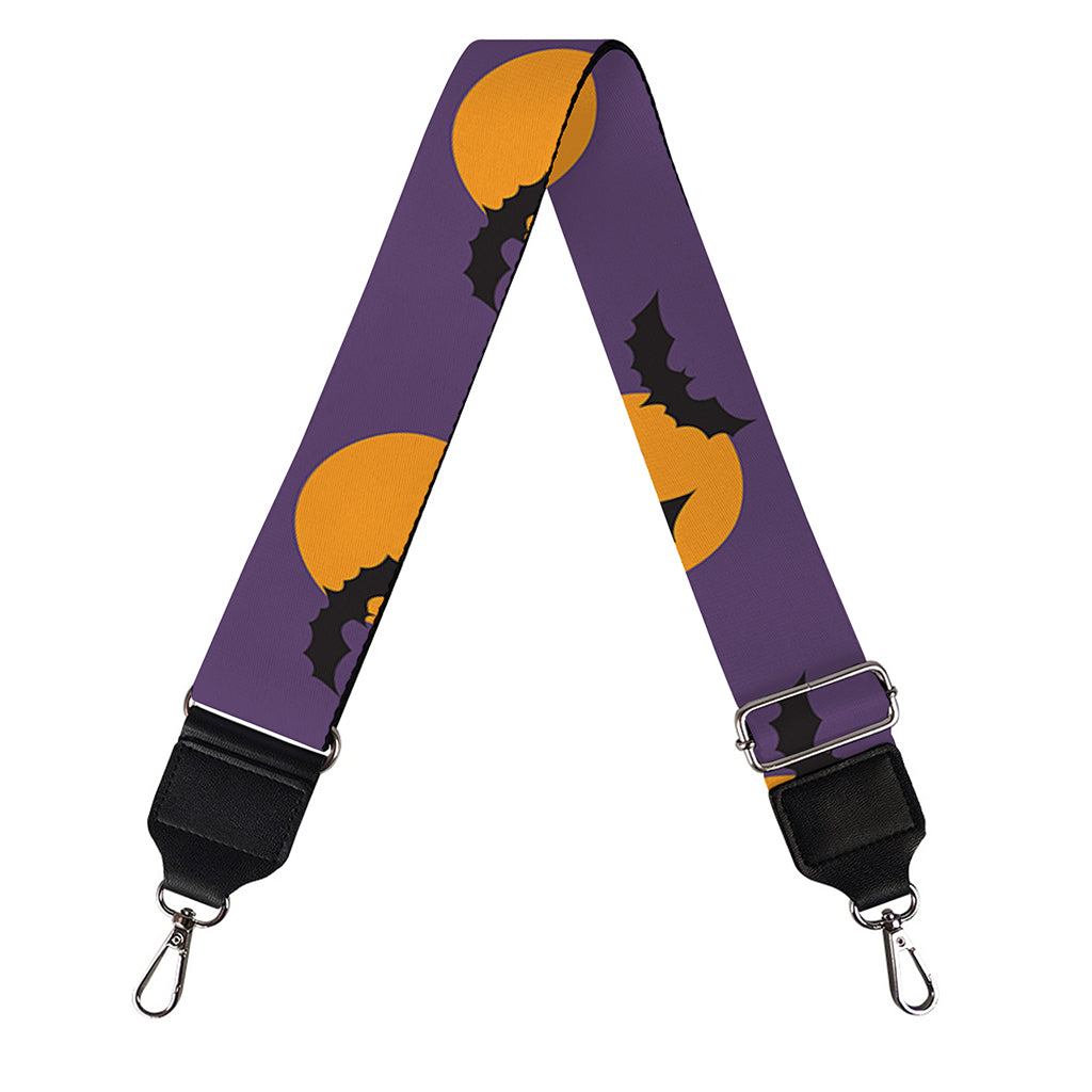 Halloween Bat And Moon Pattern Print Bag Strap