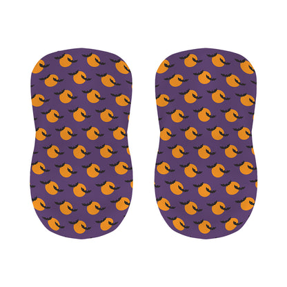Halloween Bat And Moon Pattern Print Bar Stool Covers