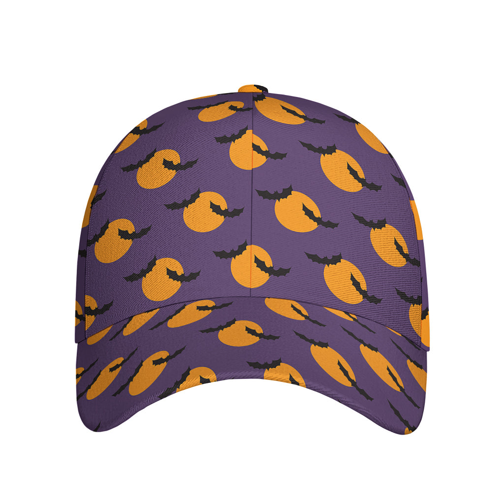 Halloween Bat And Moon Pattern Print Baseball Cap