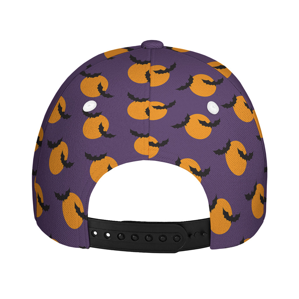 Halloween Bat And Moon Pattern Print Baseball Cap