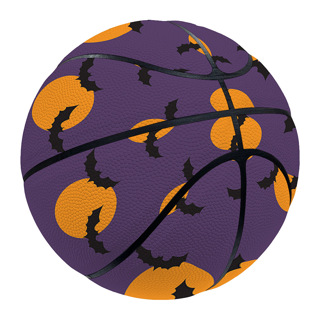 Halloween Bat And Moon Pattern Print Basketball