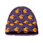 Halloween Bat And Moon Pattern Print Beanie