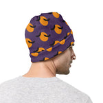 Halloween Bat And Moon Pattern Print Beanie