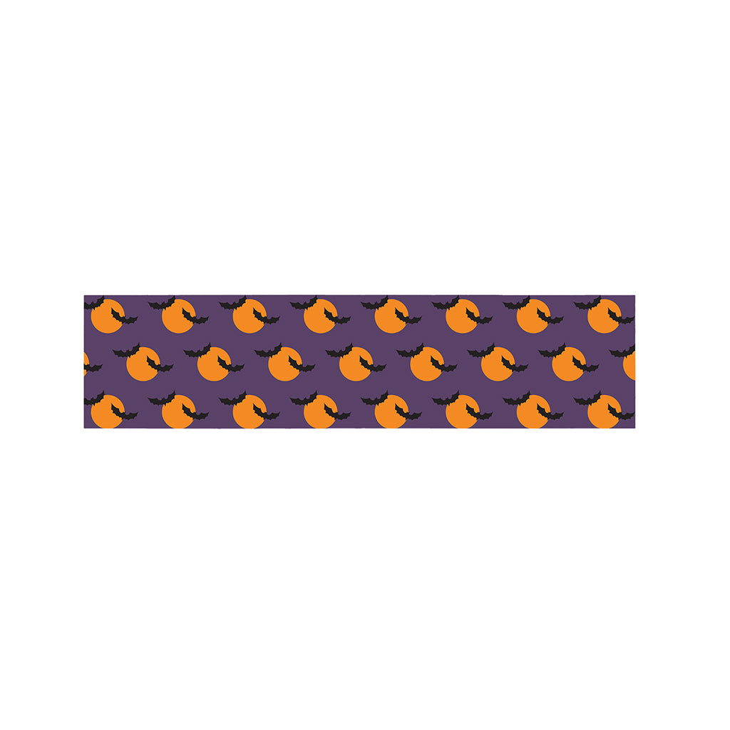 Halloween Bat And Moon Pattern Print Bed Runner