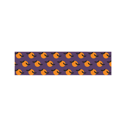 Halloween Bat And Moon Pattern Print Bed Runner