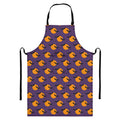 Halloween Bat And Moon Pattern Print Bib Apron With Pocket