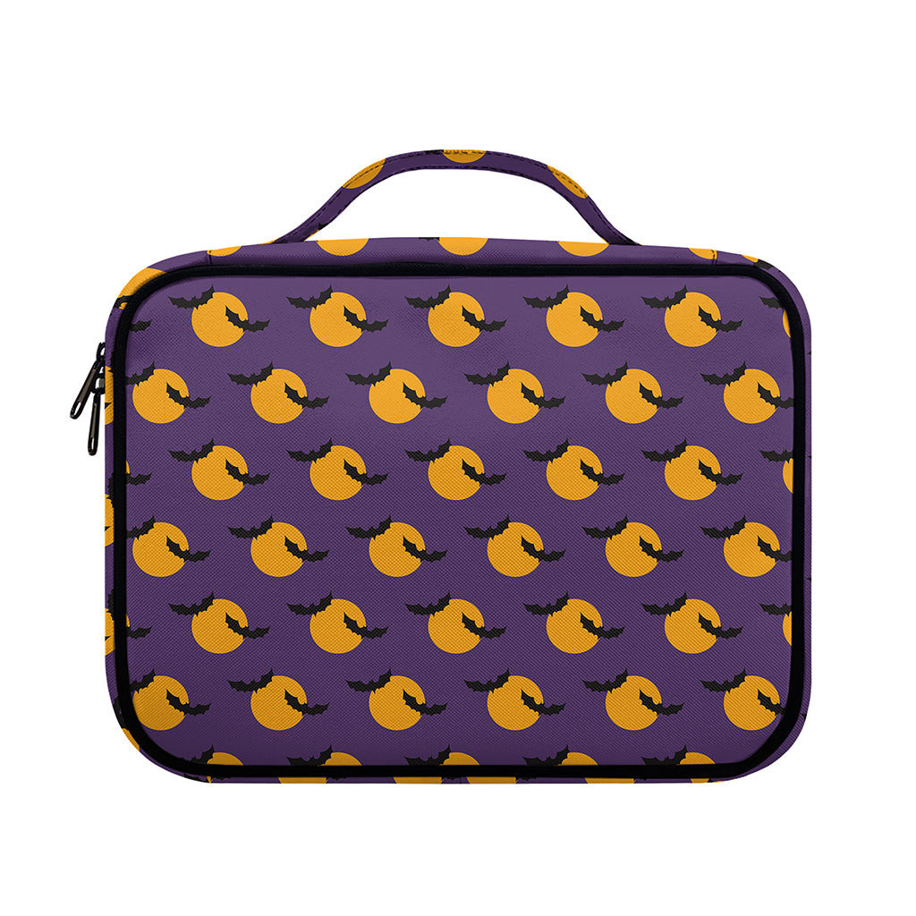 Halloween Bat And Moon Pattern Print Briefcase Bible Bag