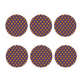 Halloween Bat And Moon Pattern Print Coaster Set
