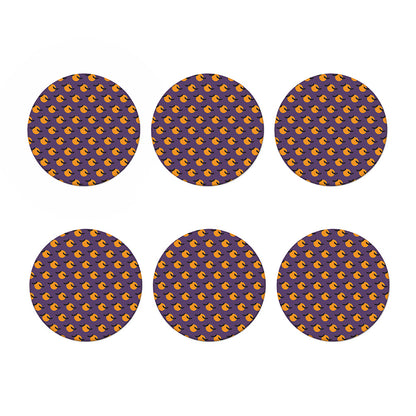 Halloween Bat And Moon Pattern Print Coaster Set