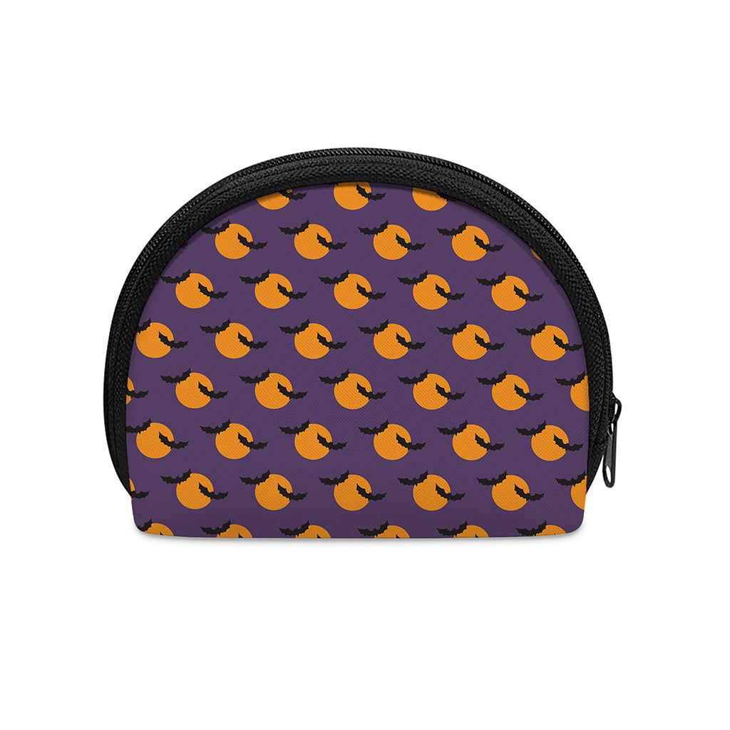Halloween Bat And Moon Pattern Print Coin Purse