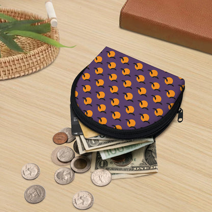 Halloween Bat And Moon Pattern Print Coin Purse