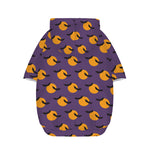 Halloween Bat And Moon Pattern Print Dog Zip Up Hoodie