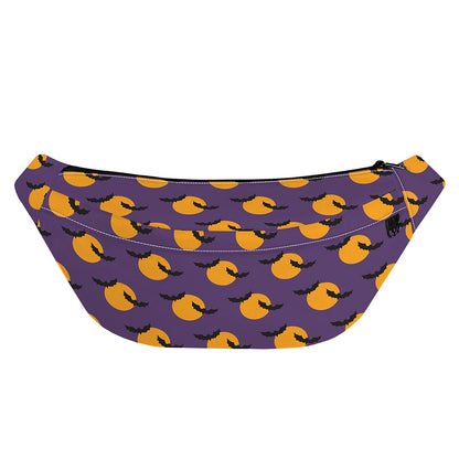 Halloween Bat And Moon Pattern Print Fanny Pack