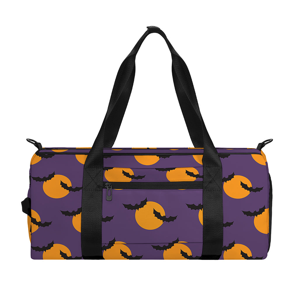 Halloween Bat And Moon Pattern Print Gym Bag