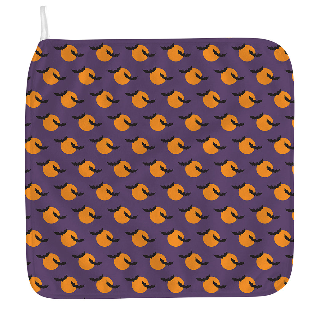 Halloween Bat And Moon Pattern Print Hand Towel
