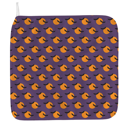 Halloween Bat And Moon Pattern Print Hand Towel