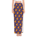 Halloween Bat And Moon Pattern Print High Slit Maxi Skirt