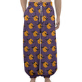 Halloween Bat And Moon Pattern Print Lantern Pants