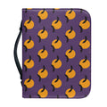 Halloween Bat And Moon Pattern Print Leather Bible Cover