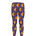 Halloween Bat And Moon Pattern Print Men's Leggings