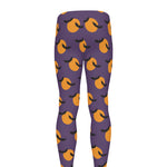 Halloween Bat And Moon Pattern Print Men's leggings