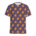 Halloween Bat And Moon Pattern Print Men's Athletic T-Shirt