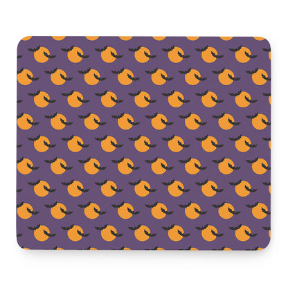 Halloween Bat And Moon Pattern Print Mouse Pad