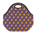 Halloween Bat And Moon Pattern Print Neoprene Lunch Bag