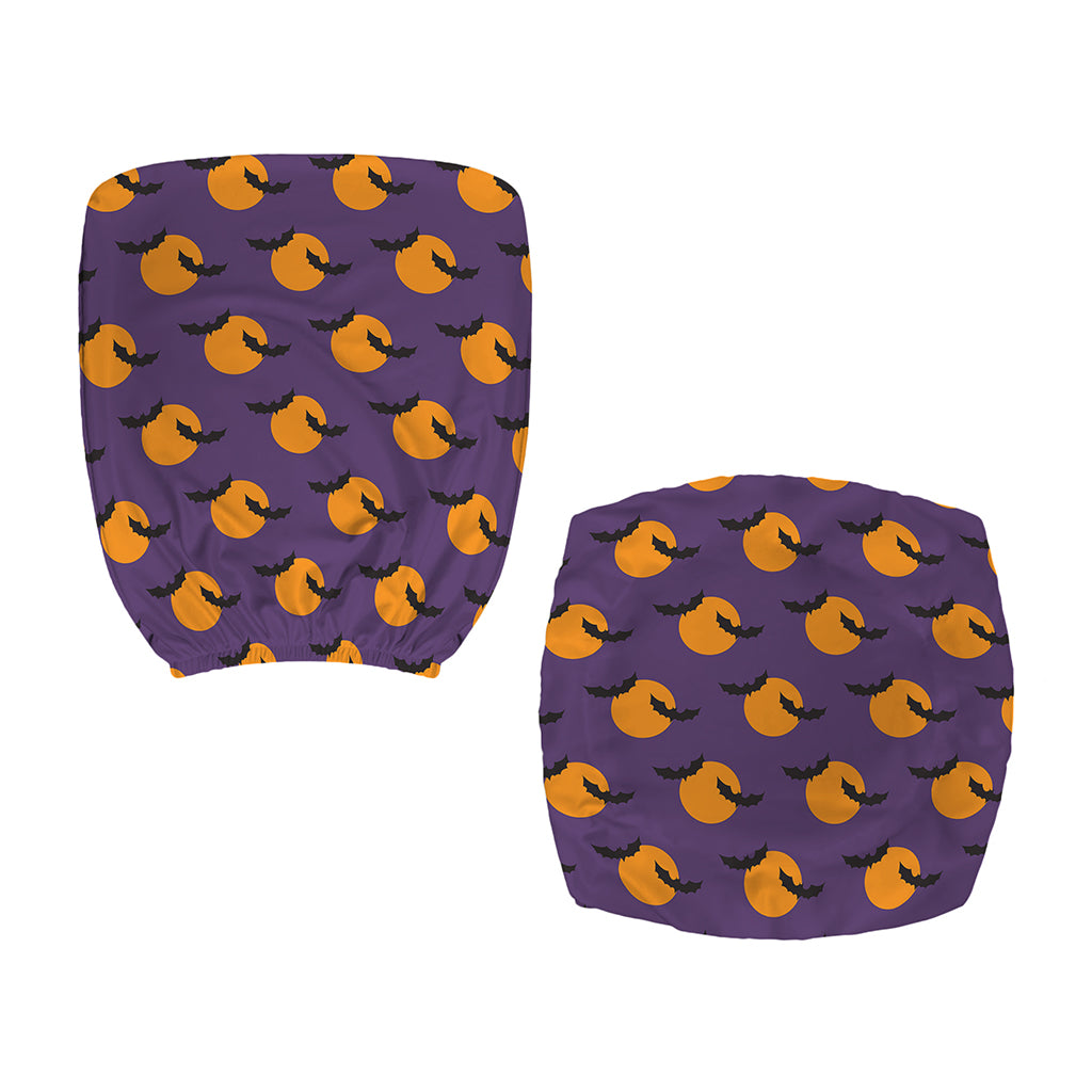 Halloween Bat And Moon Pattern Print Office Chair Cover