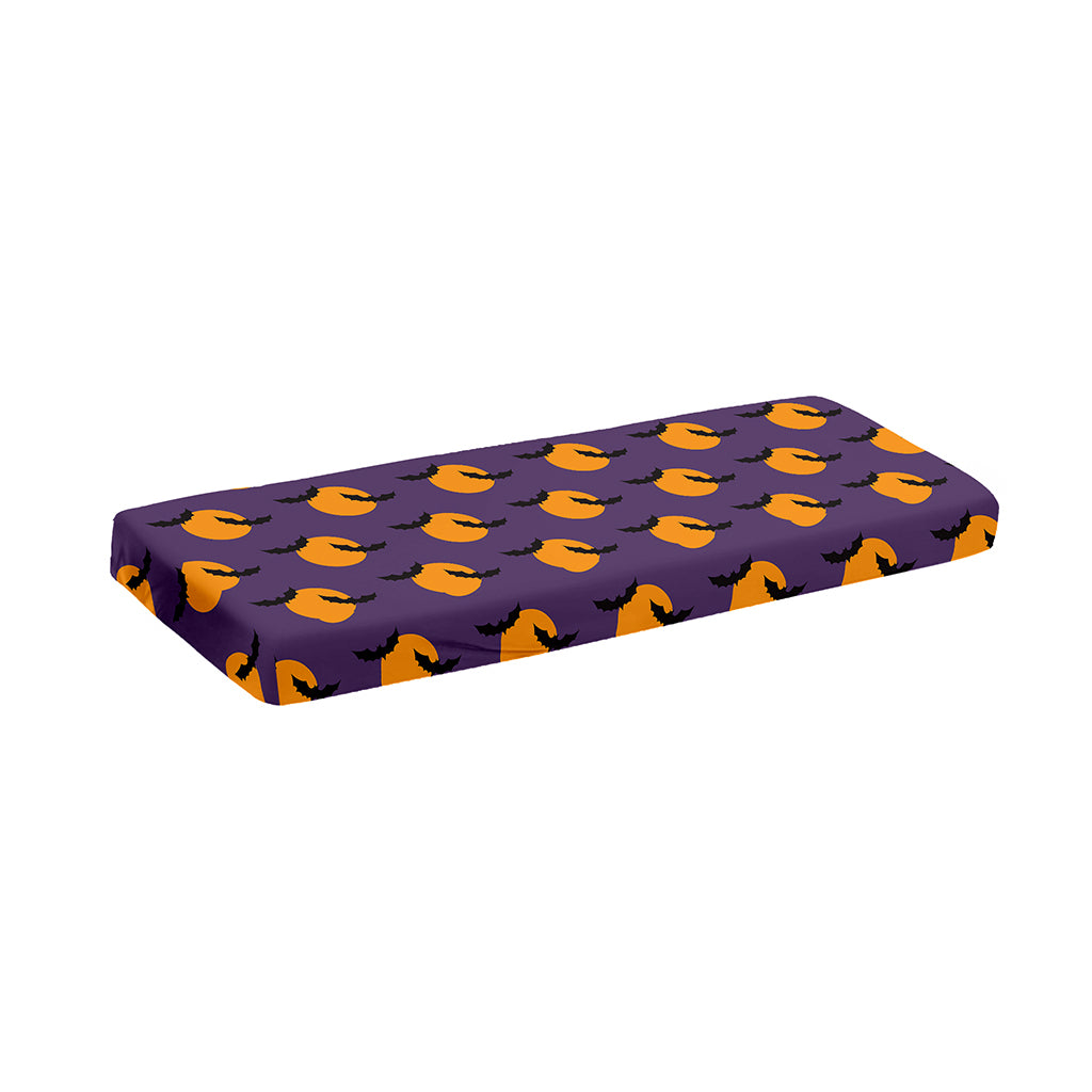 Halloween Bat And Moon Pattern Print Piano Keyboard Cover
