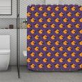 Halloween Bat And Moon Pattern Print Polyester Shower Curtain