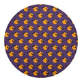 Halloween Bat And Moon Pattern Print Round Blanket