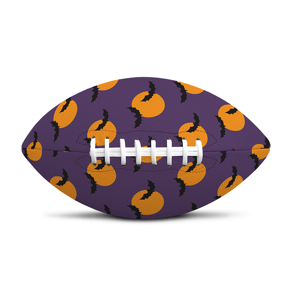 Halloween Bat And Moon Pattern Print Rugby Ball