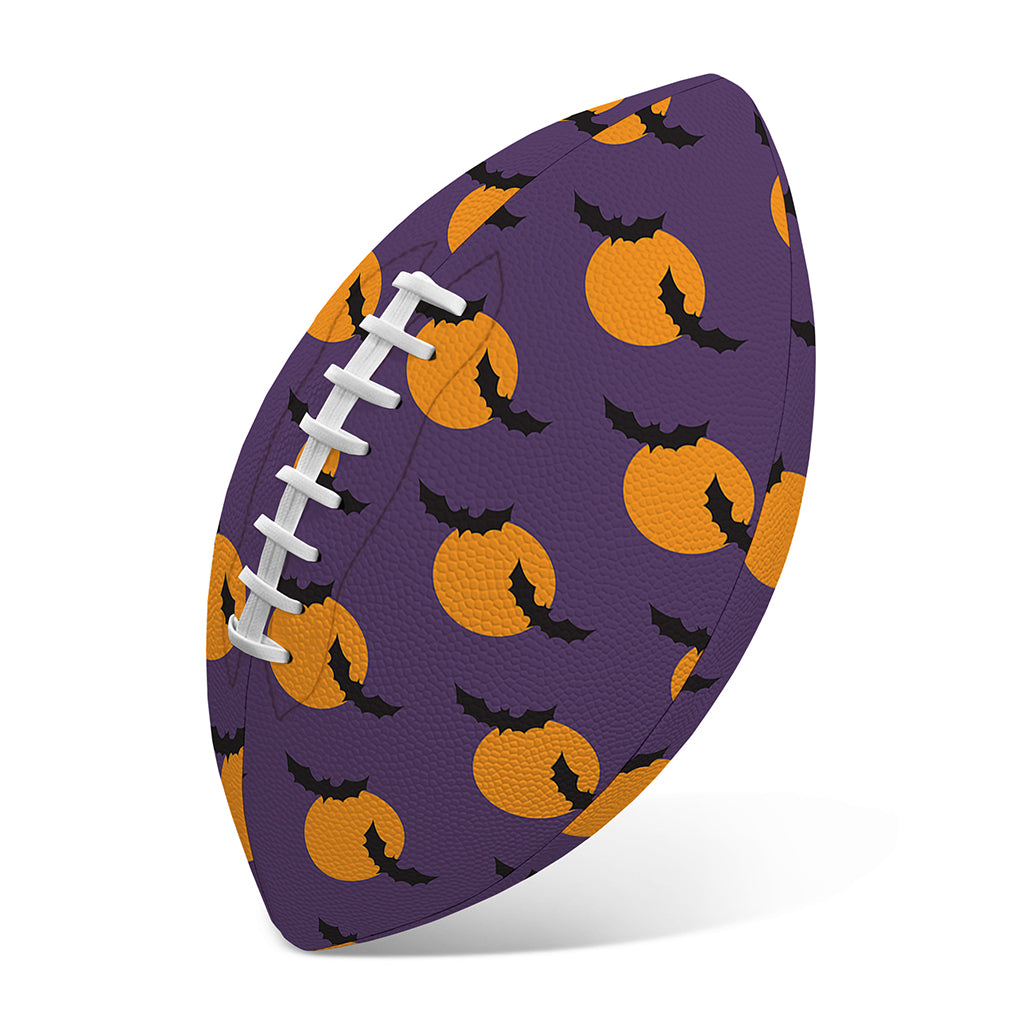 Halloween Bat And Moon Pattern Print Rugby Ball