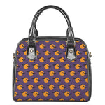 Halloween Bat And Moon Pattern Print Shoulder Handbag