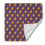 Halloween Bat And Moon Pattern Print Silk Bandana