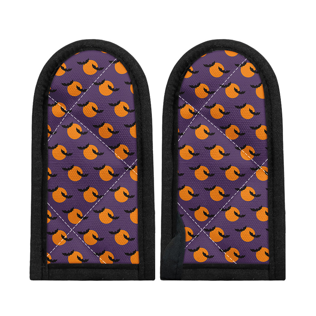 Halloween Bat And Moon Pattern Print Skillet Handle Cover