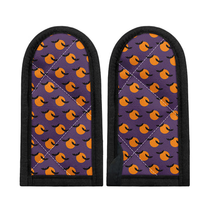 Halloween Bat And Moon Pattern Print Skillet Handle Cover